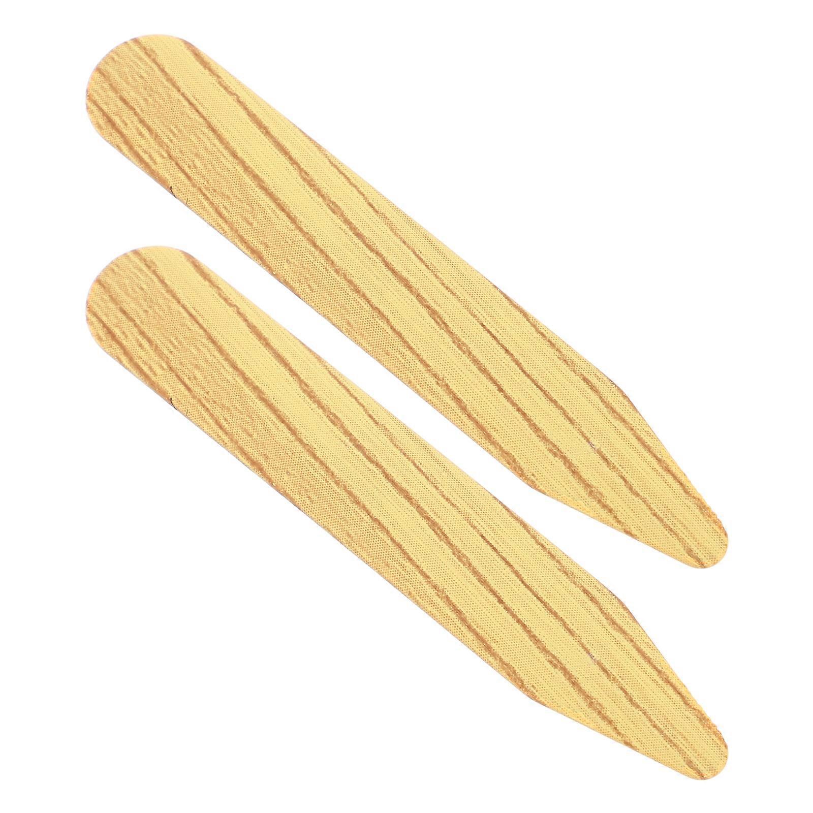 Collar Stays Shirt Collar Enhancers For Men Light Yellow Rectangular Prevent Deformation Maintain Appearance 1 Pair