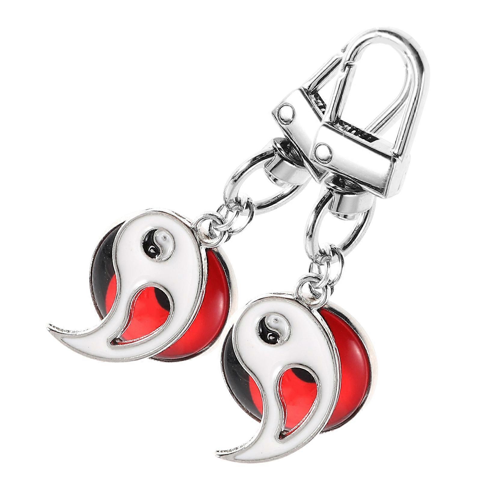 Bagua Keychain Design Daily Use For Car And Home Keys Alloy Material 2Pcs