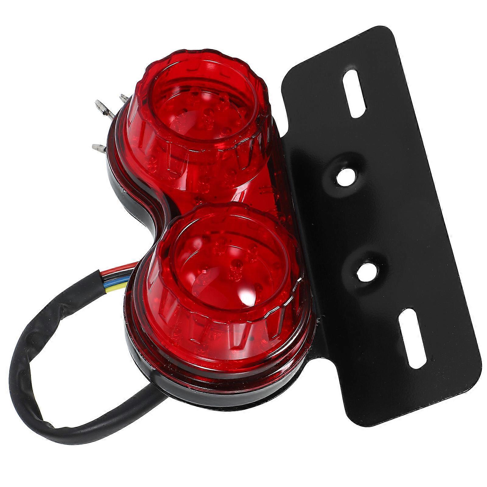 Motorcycle Tail Light for Extended Use with Brilliant Red Illumination and Easy Installation 4.5x3.2 Inches