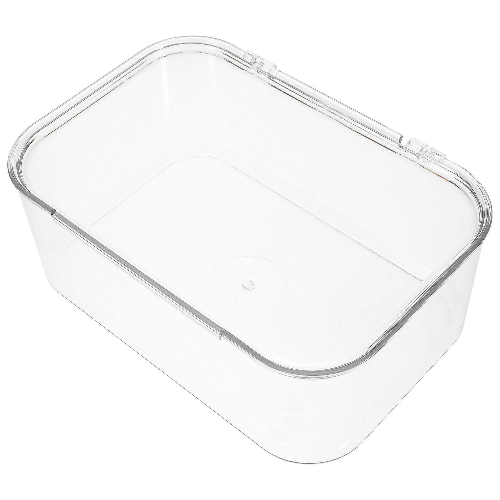 Transparent Acrylic Desk Organizer for Storage with Large Size 7.5 x 4.3 x 5.9 Inches