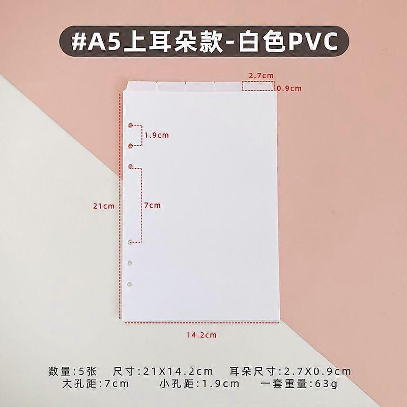 25pcs Notebook Dividers With Tabs: Detachable A5 Blank Binder Dividers For Journals Note Management - Plastic Notebook Inserts
