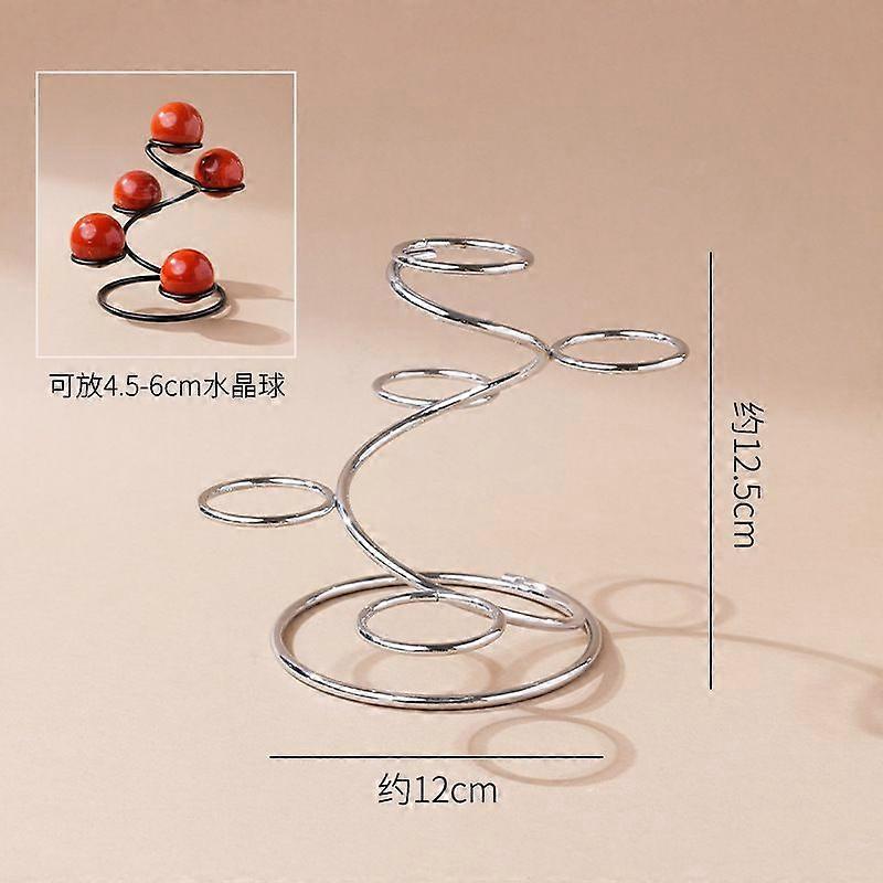 Crystal Ball Stand Metal Marble Sphere Gazing Globe Pedestal Holder Egg Shaped Mineral Specimen Display Base Rack for Amethyst Clusters Stones Rocks G