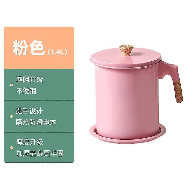 Bacon Grease Container With Strainer: Stainless Steel Oil Filter 1.4L Pot For Kitchen Large Capacity Cooking Oil Filter Pot For Frying Baking And Dail