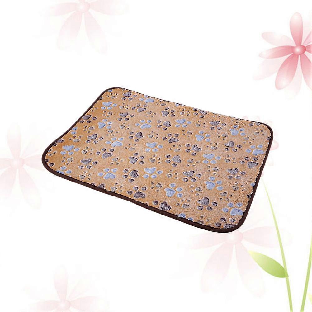 Light Coffee Cooling Blanket For Pets Summer L Size Dual-Sided Design 1Set