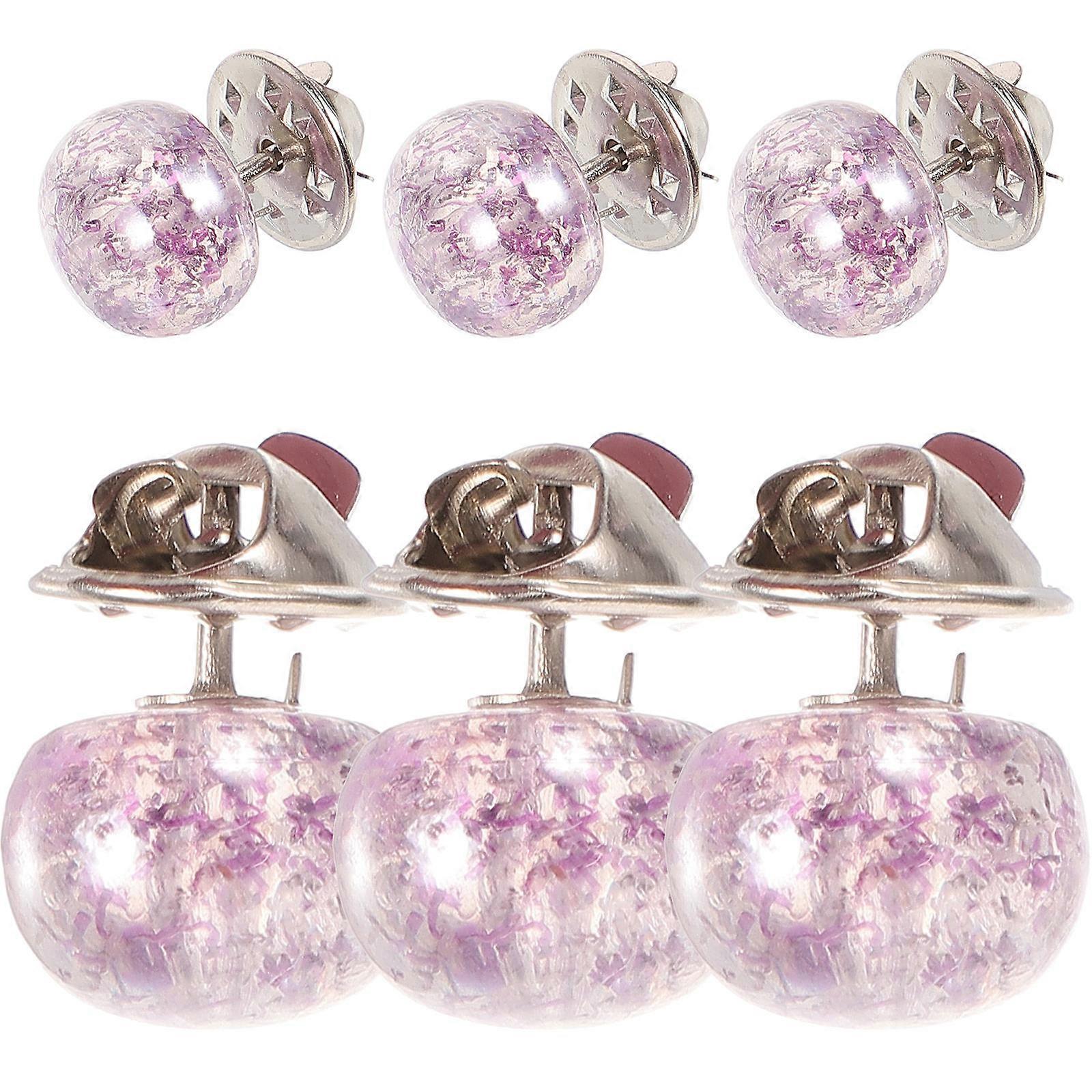 6pcs Invisible Snap Buttons, Dreamy Purple, DIY Clothing Fasteners for Casual & Formal Wear, Easy to Install, Decorative Use