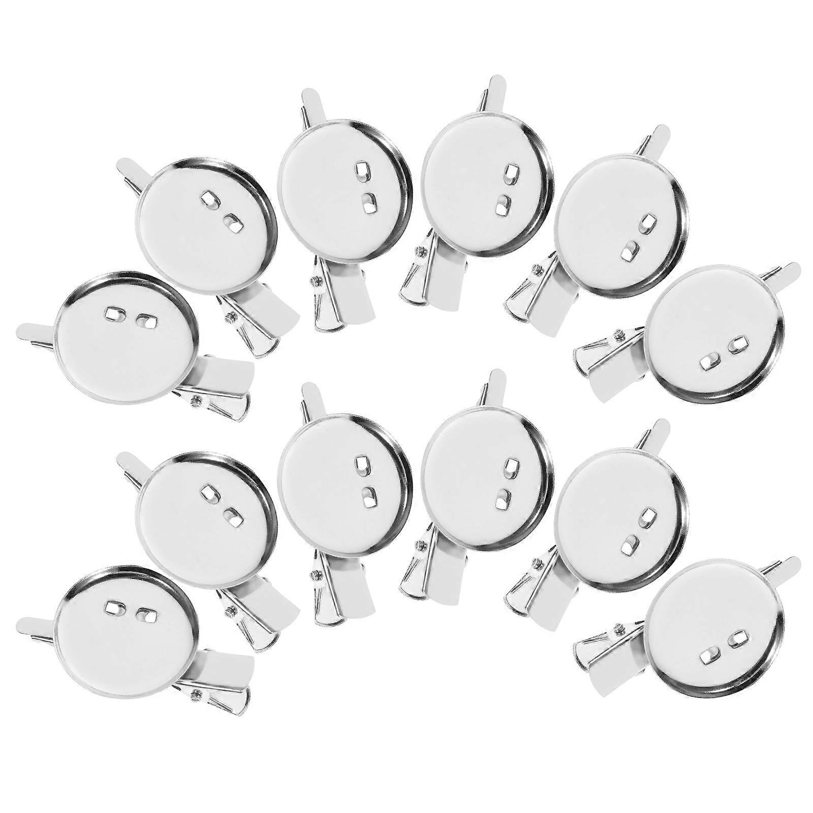 Brooch Base Setting with Clip Iron Tray for DIY Jewelry Making Projects 2.5CM
