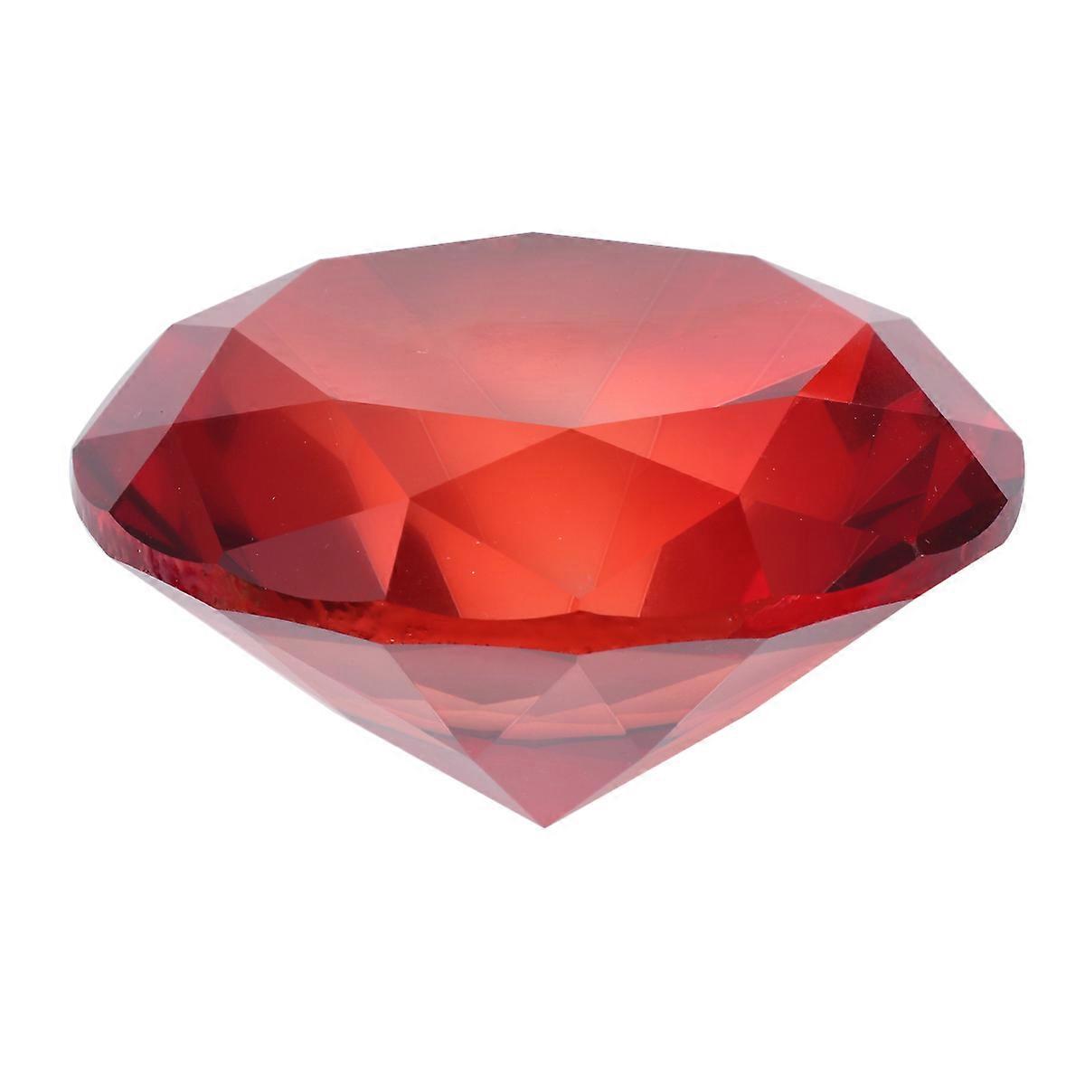 Artificial Crystal Ornaments for Decor Red Color Add Sparkle to Parties and Events 40mm