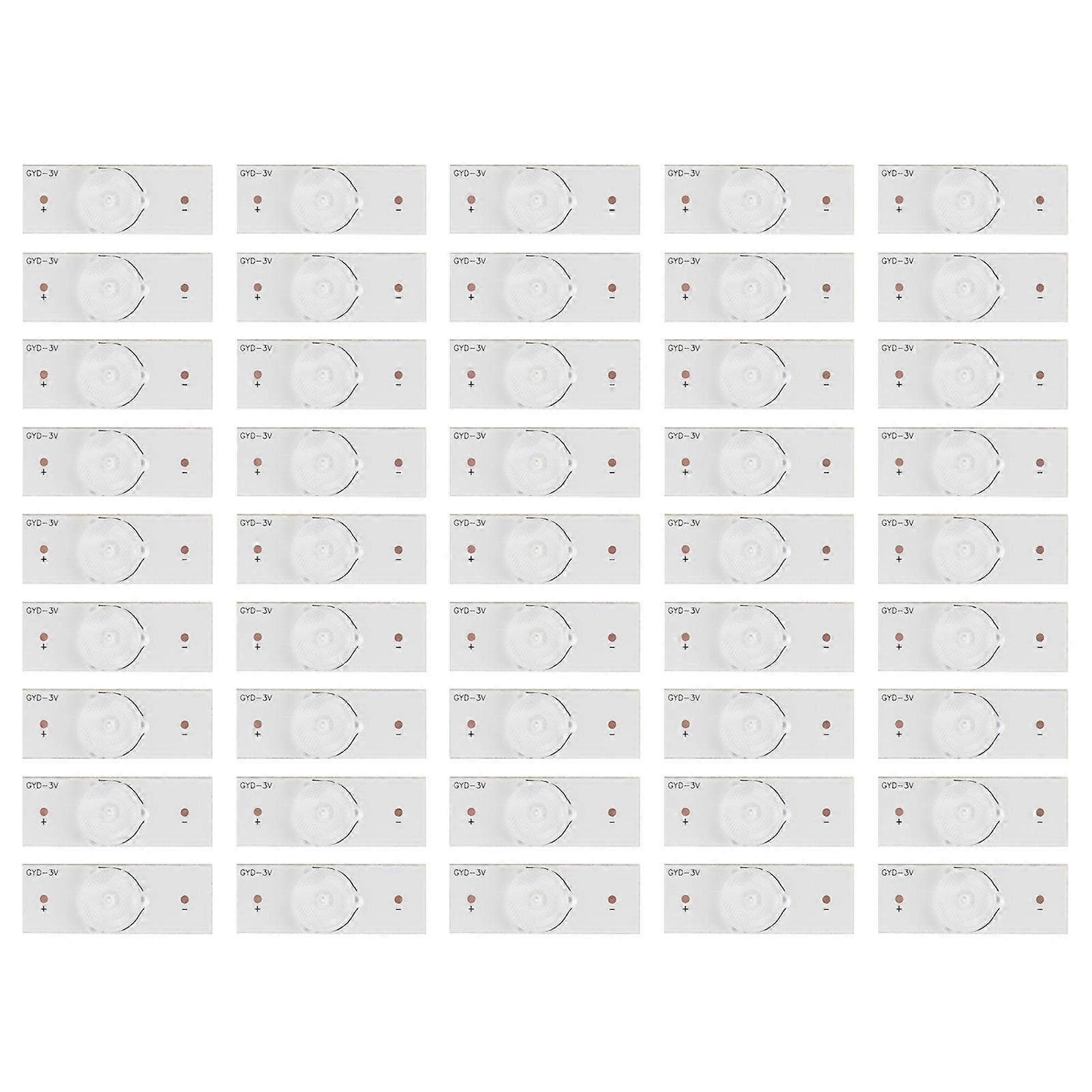 50Pcs 3V SMD LED Lens Fiberglass Board Lamp Beads for 32-65 inch LED TV Repairing