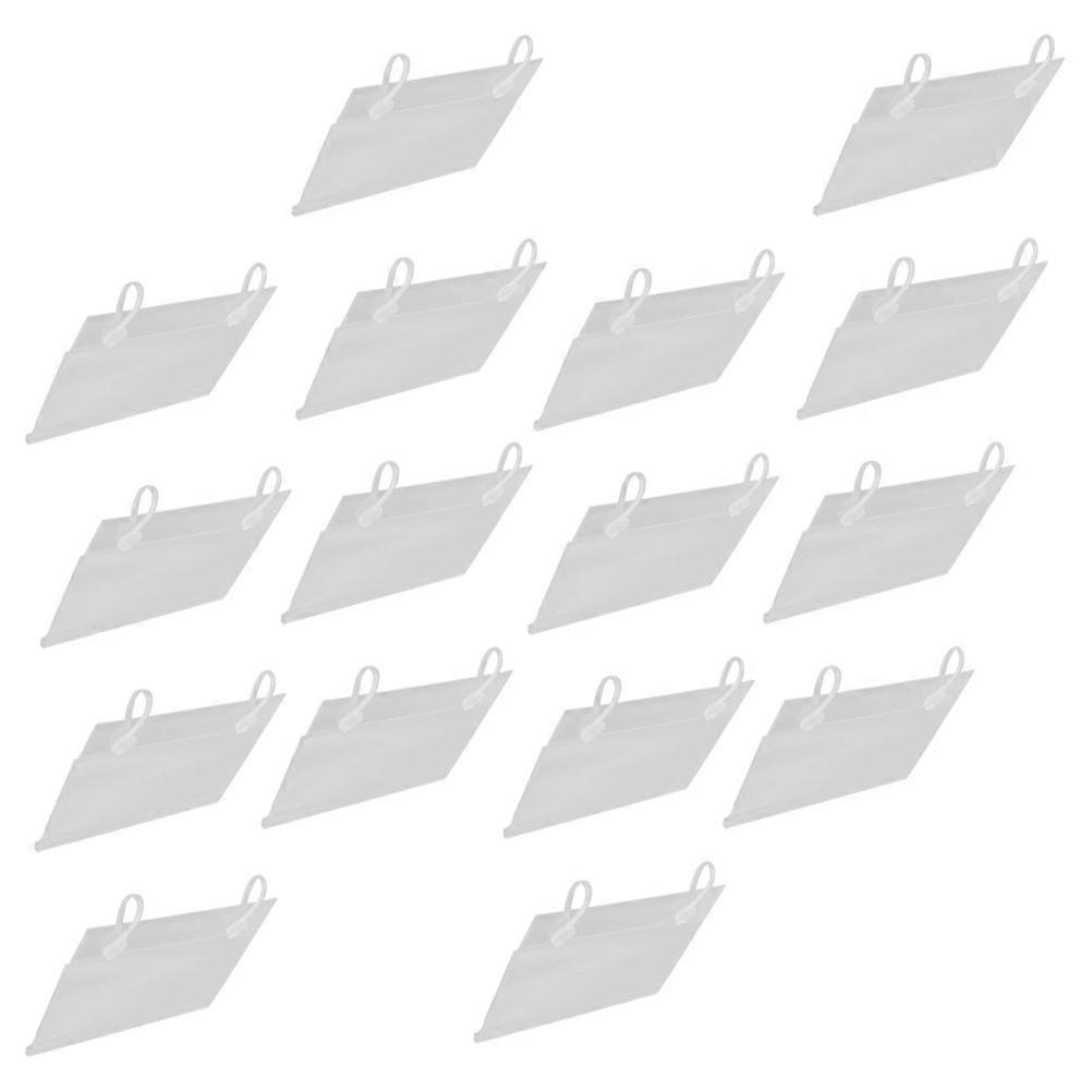 40Pcs Shop Price Tag Label Holders For Retailers And Business Owners 14.8X10.5CM Rectangular Transparent PVC Functional Display