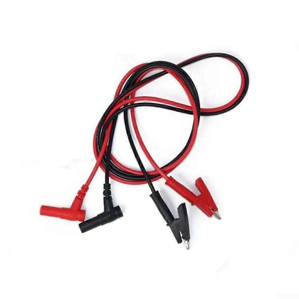 Crocodile Clip Test Leads, Insulated Copper Probes For Electrical Testing, 1.5 m, Enhanced Safety, Red And Black