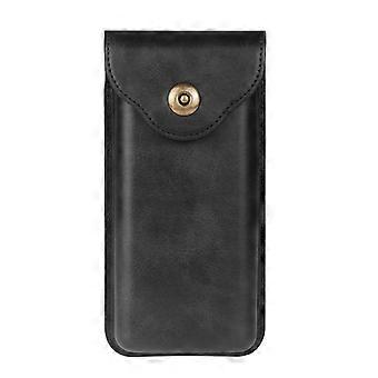 Leather Mobile Phone Belt Bag Compatible With Samsung Galaxy Z Fold 6/5/4/3/2/2019 Belt Clip Holster And Belt Loop Black