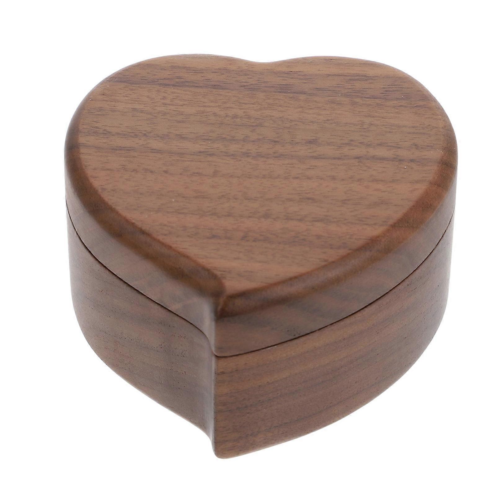 Compact Vintage Music Box In Heart Shape For Decoration And Gifting 9X8.3X4CM With Beautiful Plays Music Function 1Pack
