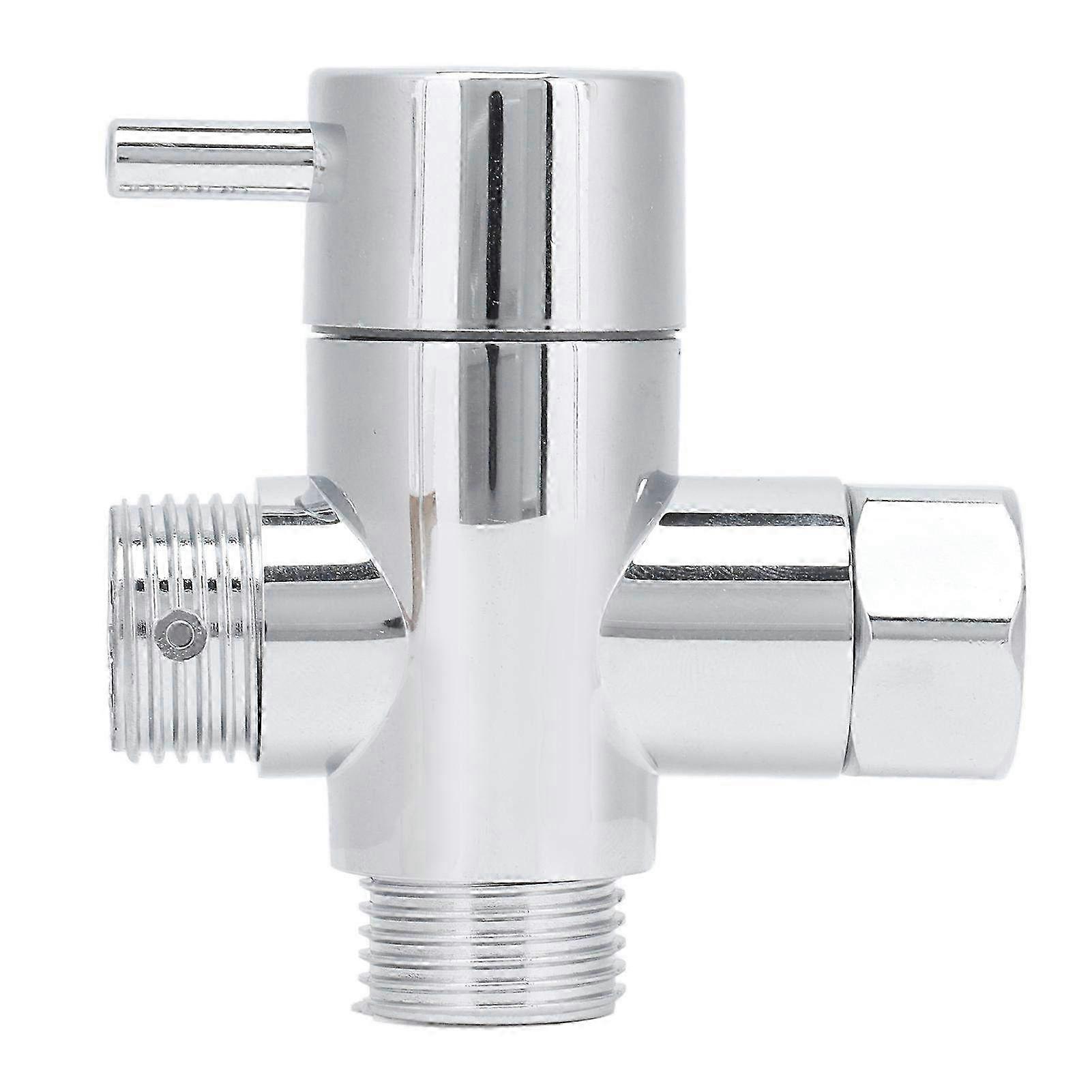 3-Way Shower Head Diverter Valve G1/2 for Handheld & Fixed Spray Head - Durable Adjustable Water Flow Control