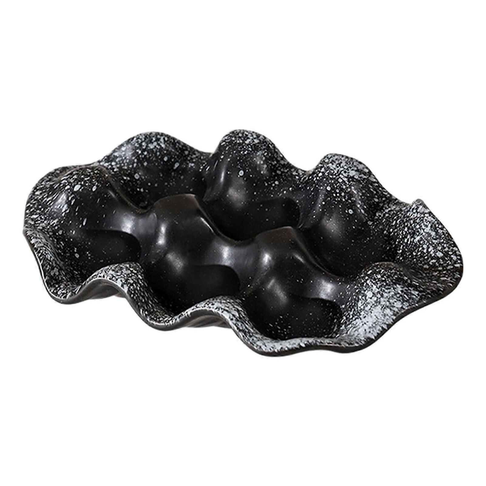 Ceramic egg tray with grooves for storing eggs and small items.  aesthetic value. Ceramic egg grid made of ceramic, Type2.