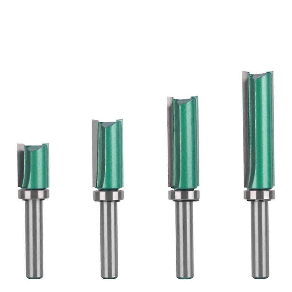 4 pieces 8mm shank pattern bit router bit with bearing woodworking cutter for wood face mill end mill tools