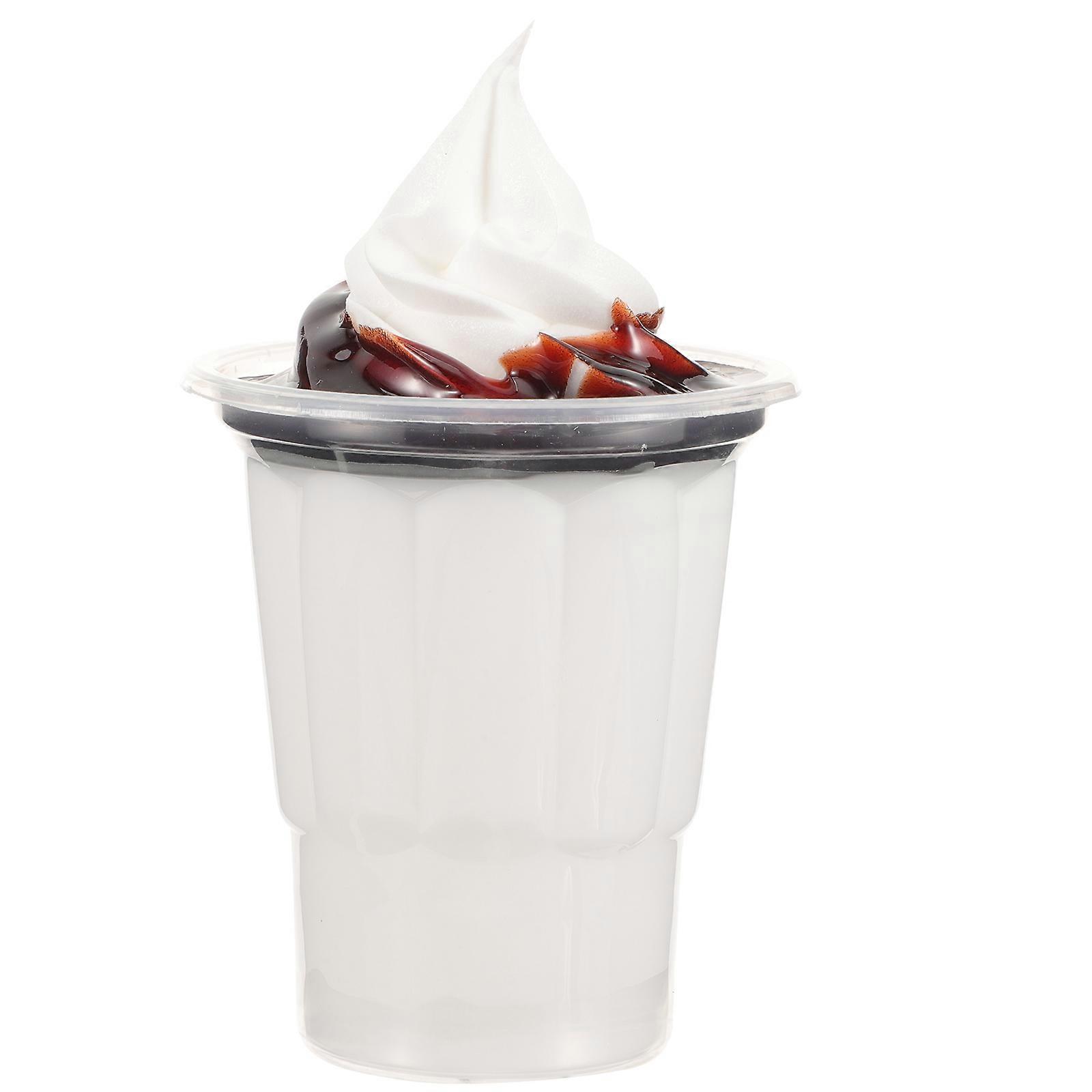 Model Of Ice Cream Artificial Food Display Accessory 14X8.5CM Coffee Realistic Design 1Pack