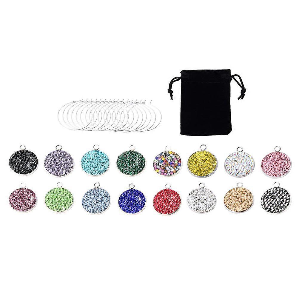 Assorted Color Wine Glass Charms Made of Synthetic Material for Decorative Party Use 1 Set