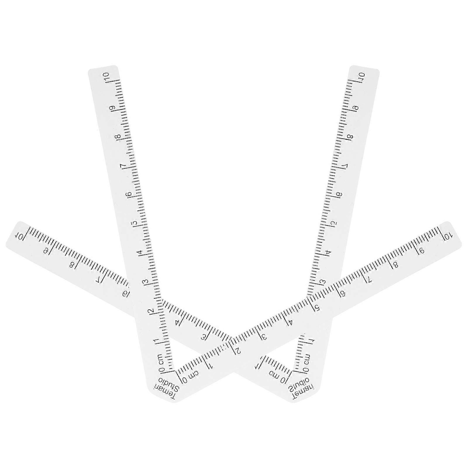 2pcs PVC Measuring Ruler for Sewing and Crafting Multi Color 12 Inches