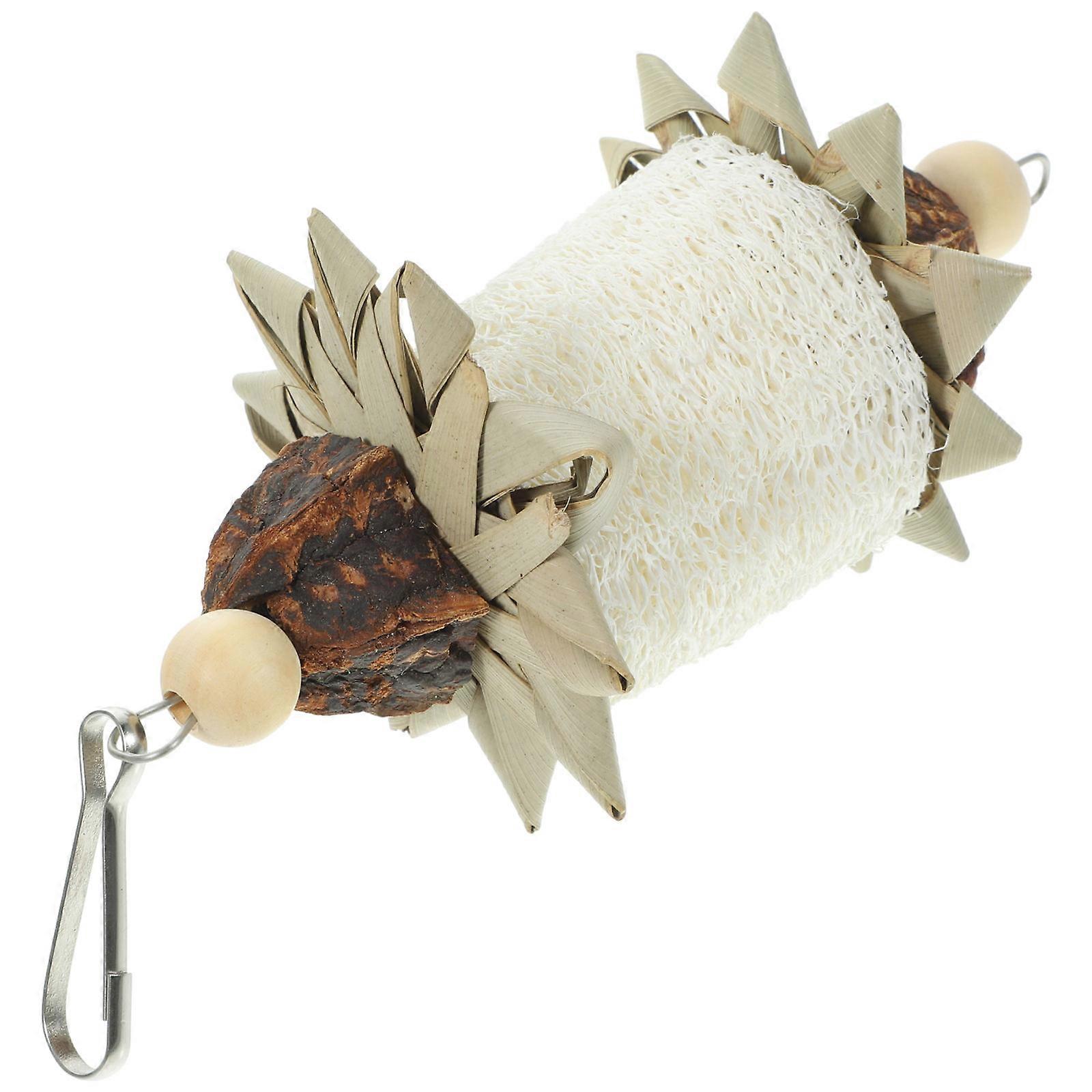 Assorted Color Wooden Bird Chew Toy with Hanging Ring for Decoration and Exercise 6 Pack