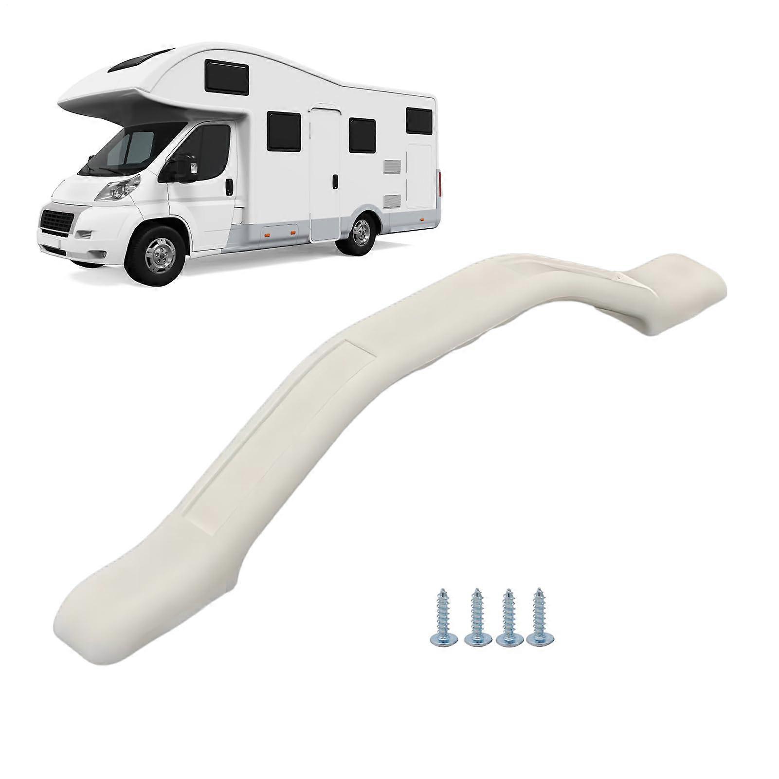 RV Door Handle Grip - Non-Slip Entry Handrail for RV Steps, Durable Plastic Design with 4 Screws, Senior Safety Accessory