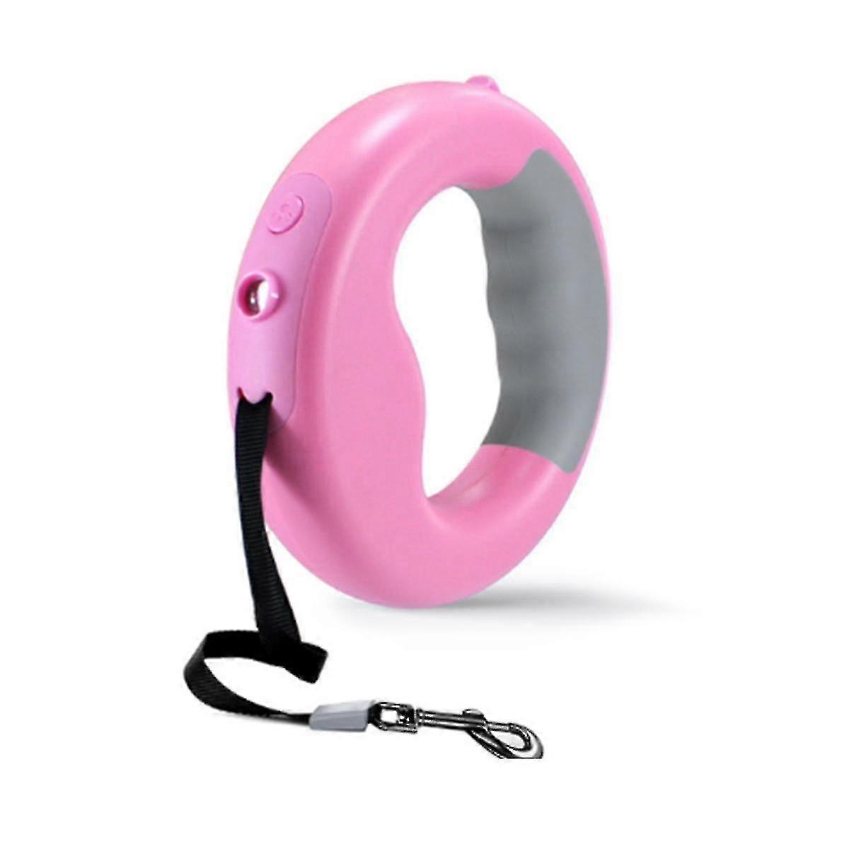 Pet glowing leash, 3-meter flat rope, Automatic retractable belt with LED lights