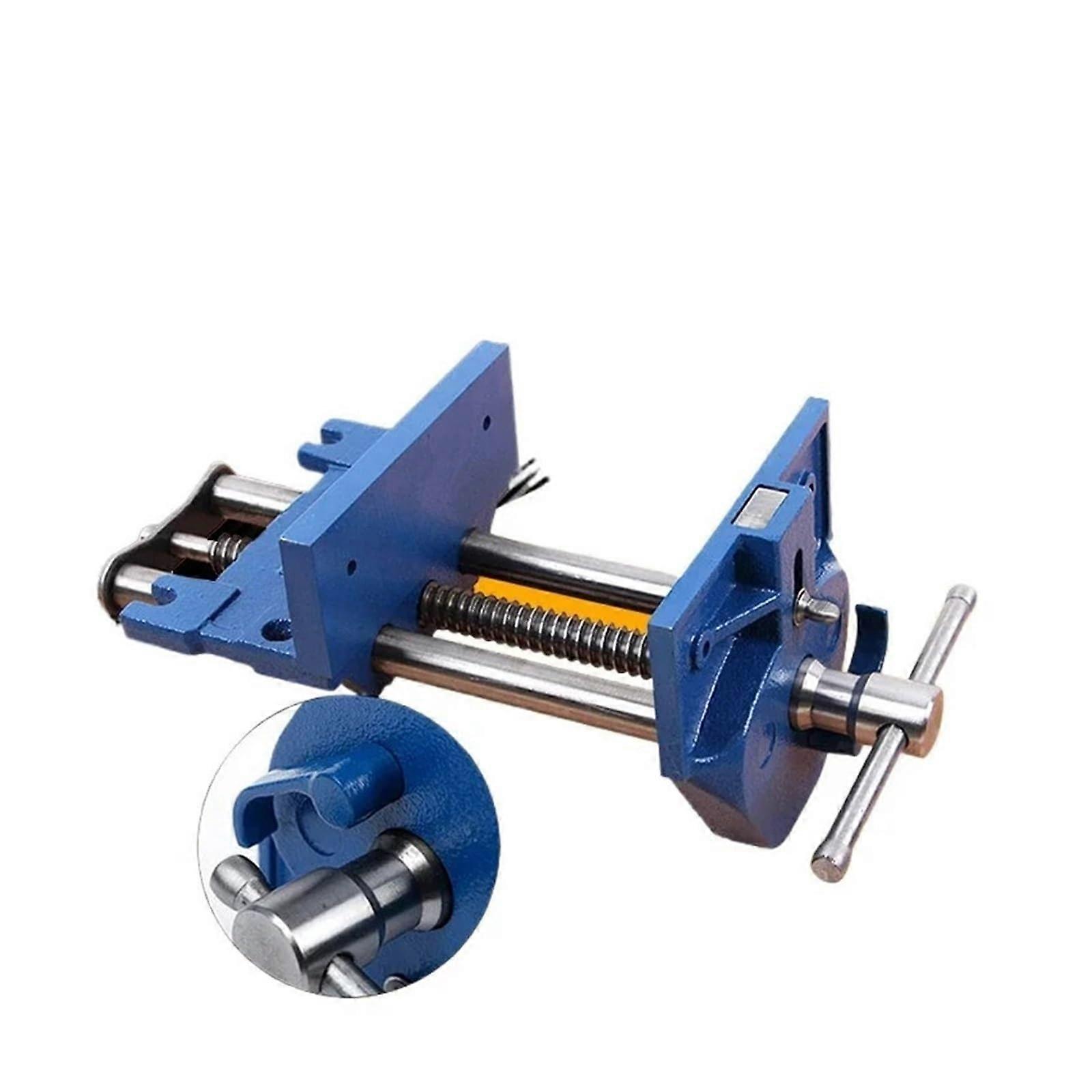 7inch cast iron quickrelease clamp for woodworking, lathe chuck, spray painting, forging, quenching, blue (10.5 inches)