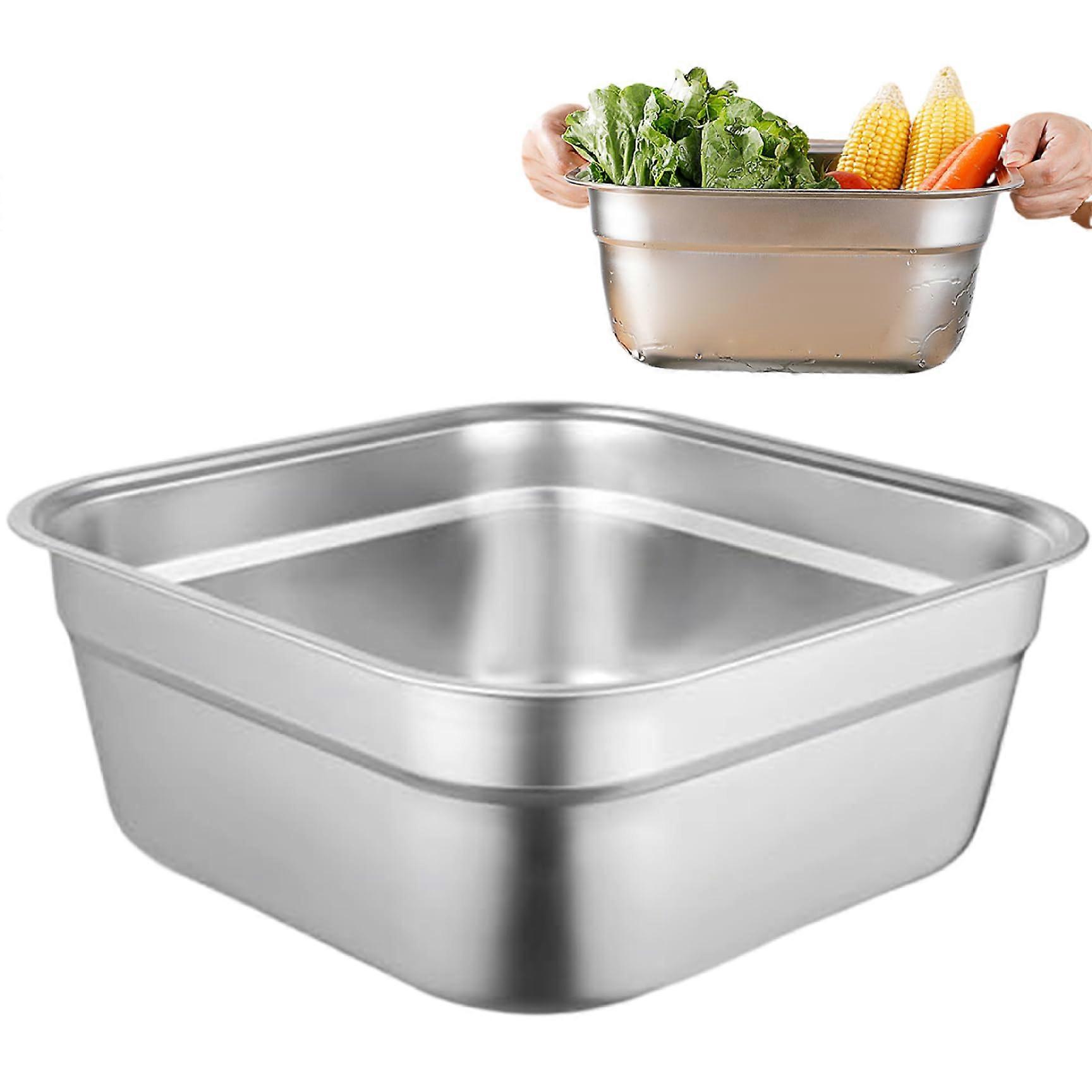 12 英寸方形不锈钢水槽碗 – 厨房多功能洗脸盆