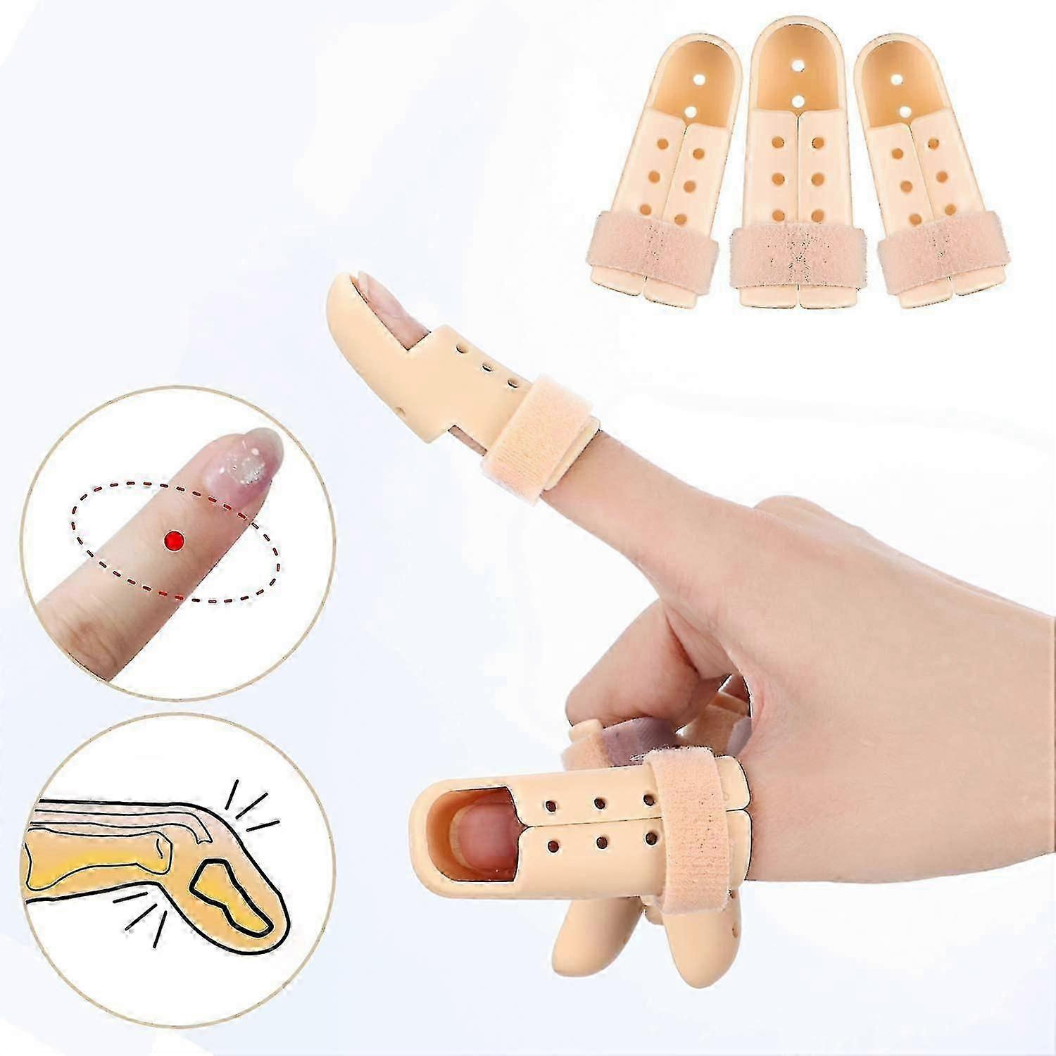 11 Pieces Finger Splints Set, Include 6 Metal Finger Support Finger Stabilizer