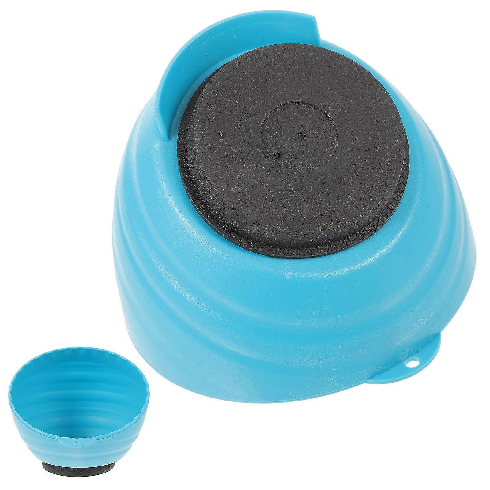 Magnetic Parts Tray Holder for Gathering Small Parts and Tools Made of Durable Plastic Blue Compact Size