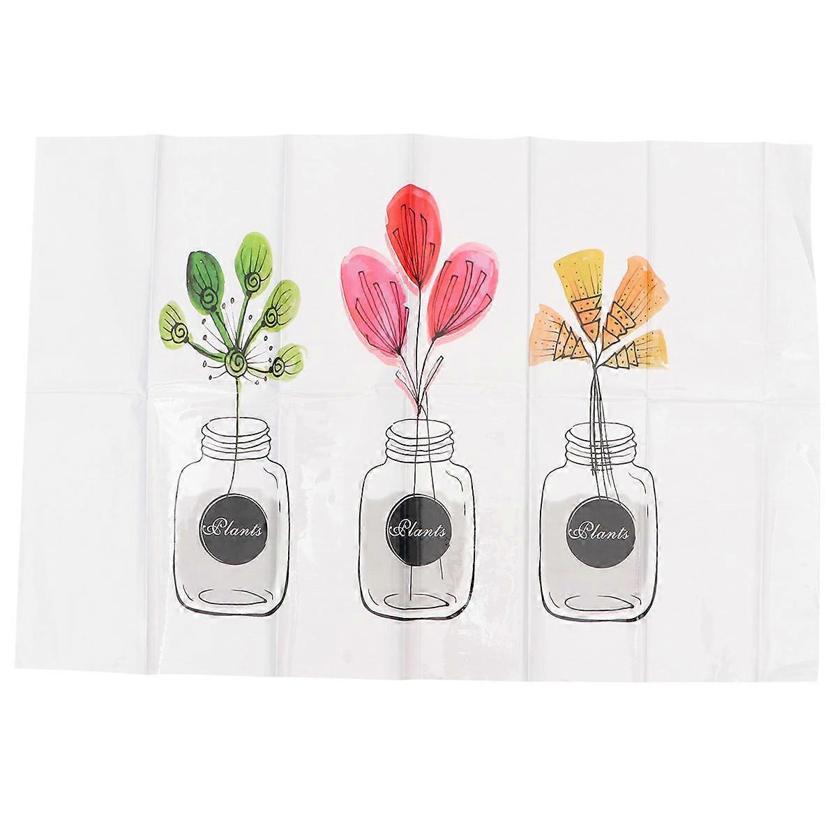 Vase Pattern Tile Decals Kitchen Heat Resistant Wall Sticker Assorted Color 1PC