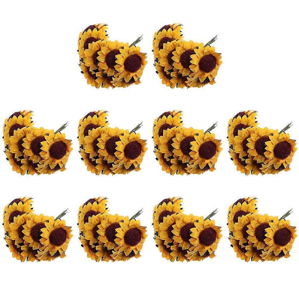Yellow Sunflower Artificial Flower Box For Craft Projects Suitable For Company Events And Private Gatherings 2 Packs