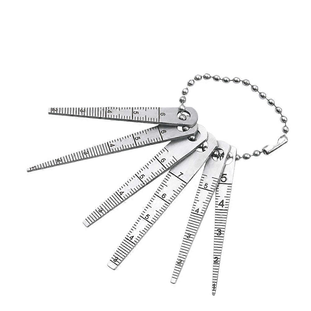 6Pcs Steel Gauge Measuring Tool for Welding Inspection Taper Metric Suitable for Mechanical Thread Debugging Applications