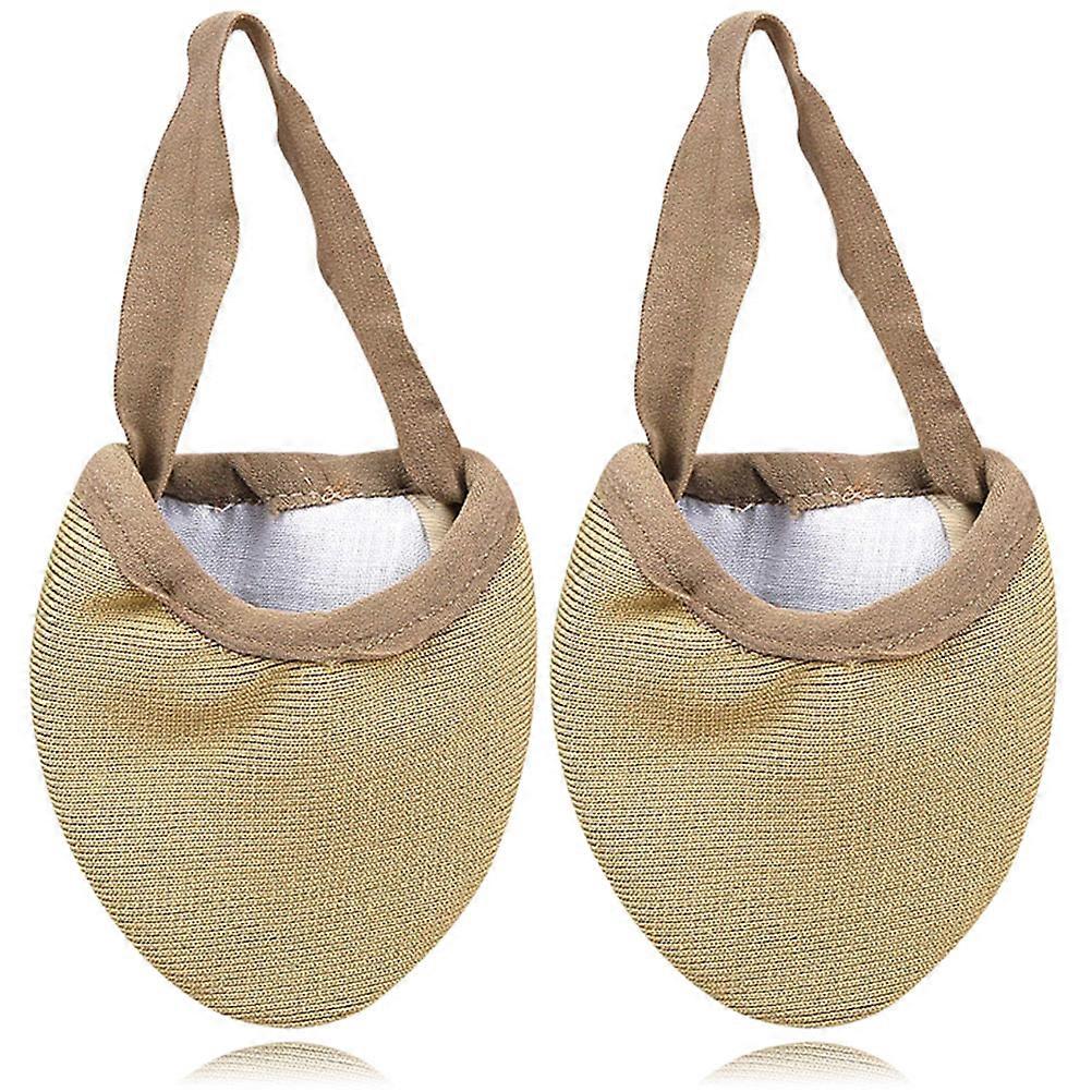 Toe Padding Socks For Women Dancing And Running Light Yellow Protect Feet Half Palm Design 1 Pair