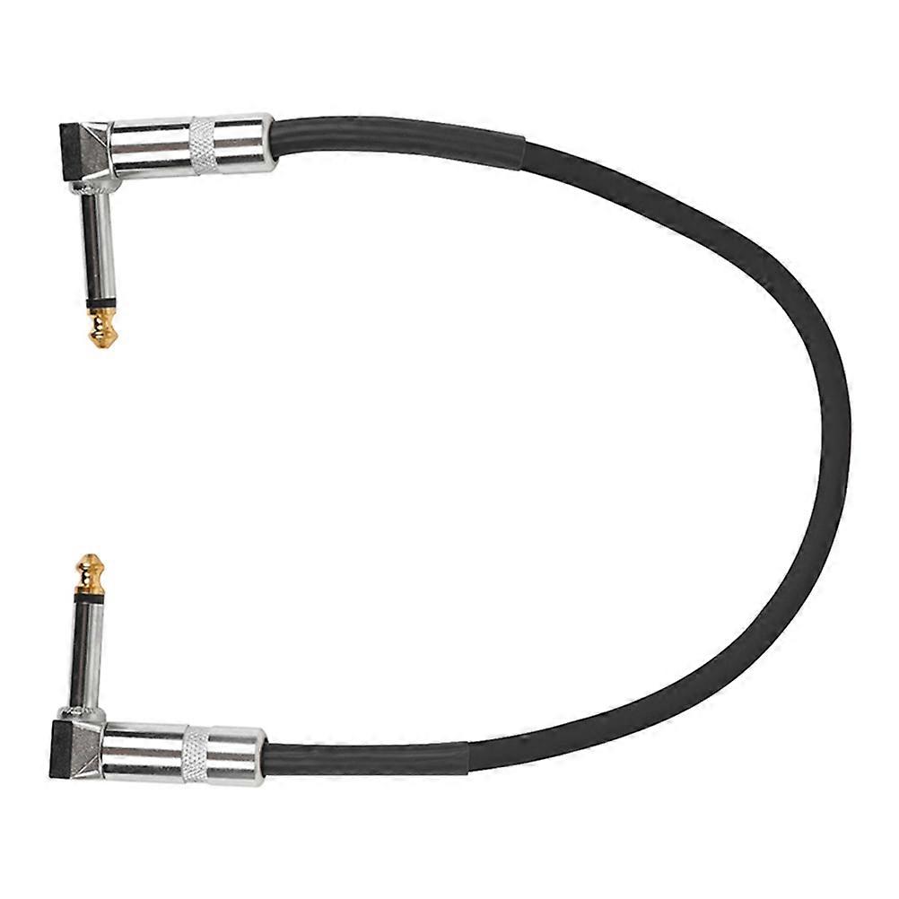 Music-making Instrument Cable 6.35mm Electric Guitar Use Versatile Application Black 1Set