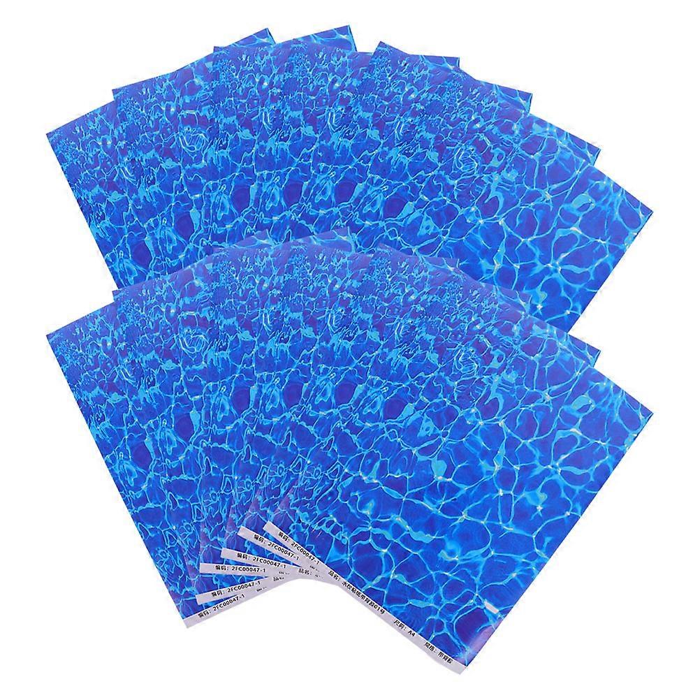 12pcs Self Adhesive Pearlescent Water Effect Panels for Classroom & Office Decor – Ocean Wave Pattern for DIY Crafts, Lake Diorama Backgrounds