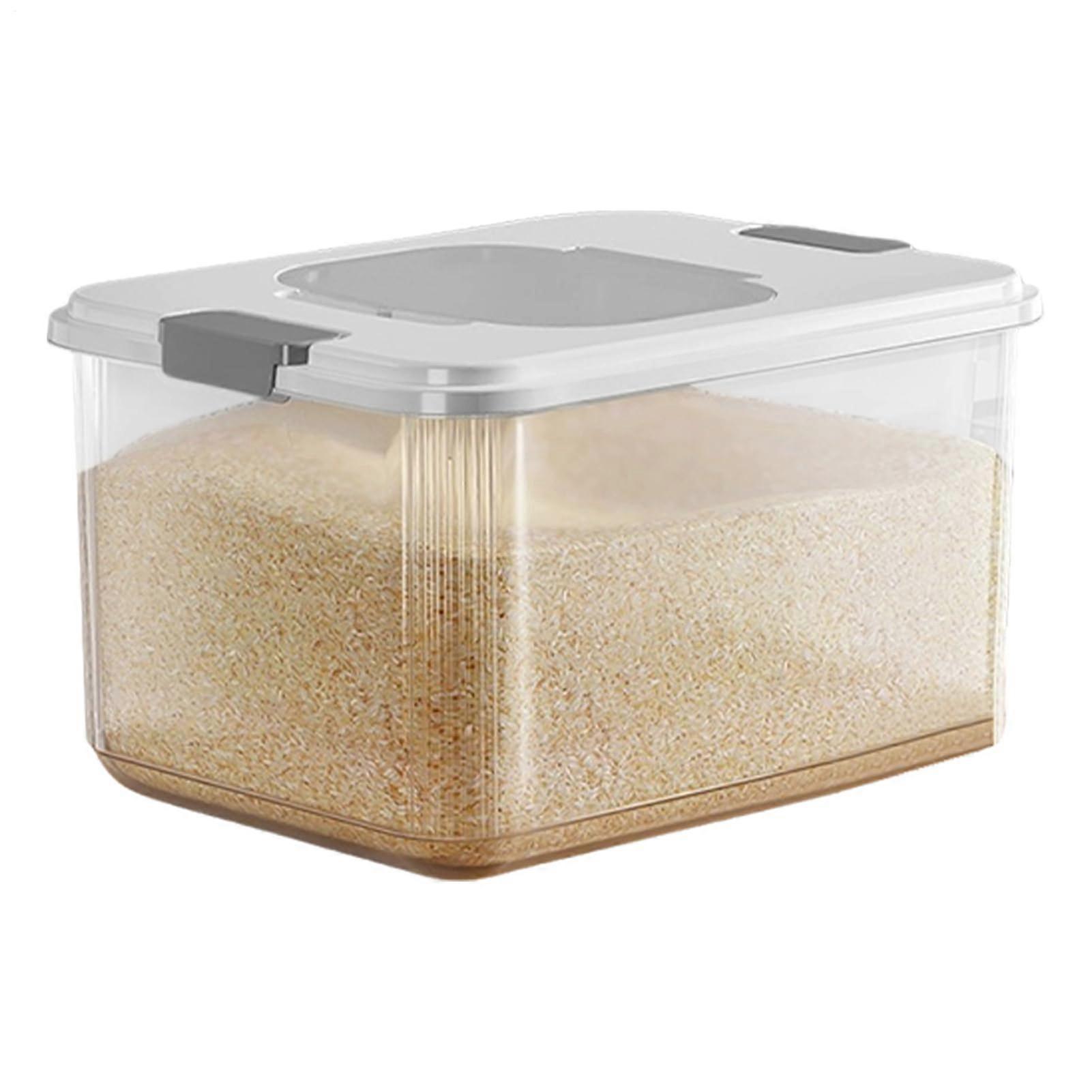 Dog Food Container - Airtight, Stackable With Lid, Durable Plastic, Outdoor Use, Rustic Style