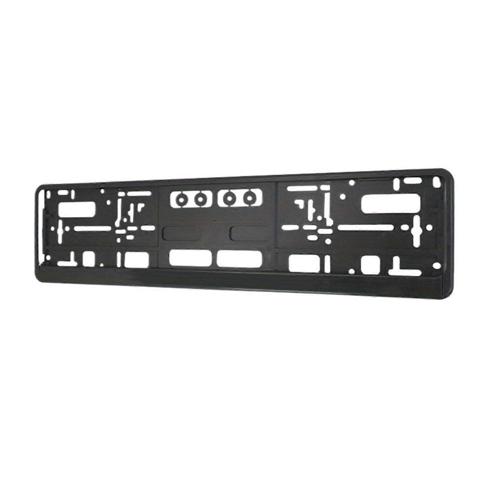 Pack of 2: A number plate frame that meets British and EU standards, with a texture made of carbon fibre/black. (2 pieces black) 2 pieces black.