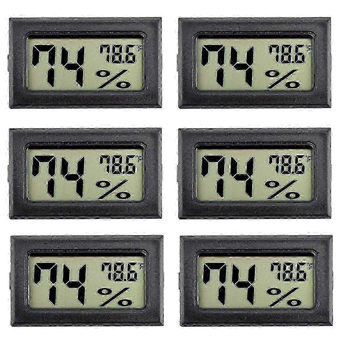 6Pack Indoor Humidity Meter with EasyRead Display - Mini Size TroveMart