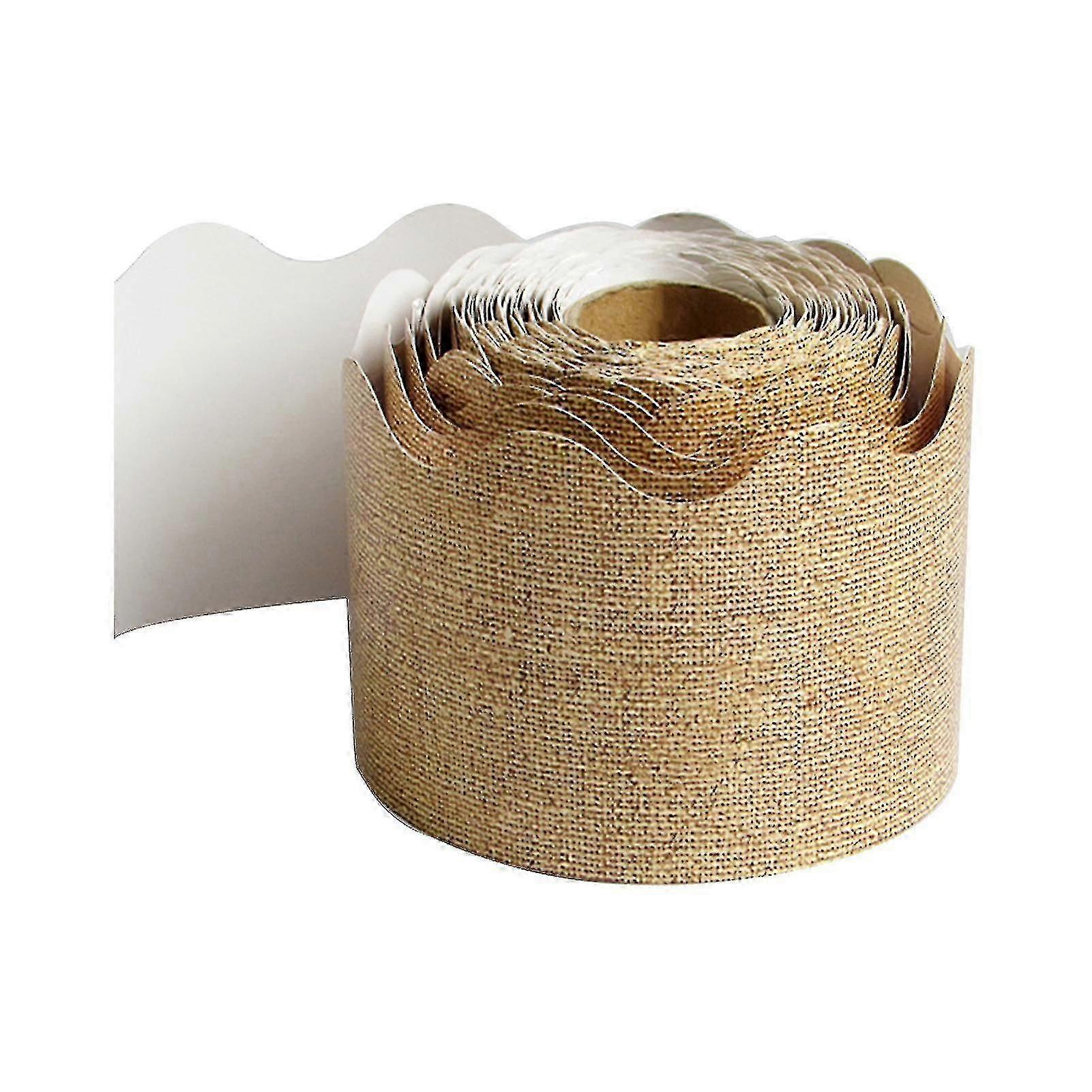 Burlap Scalloped Bulletin Board Border for Classroom & Office Decoration
