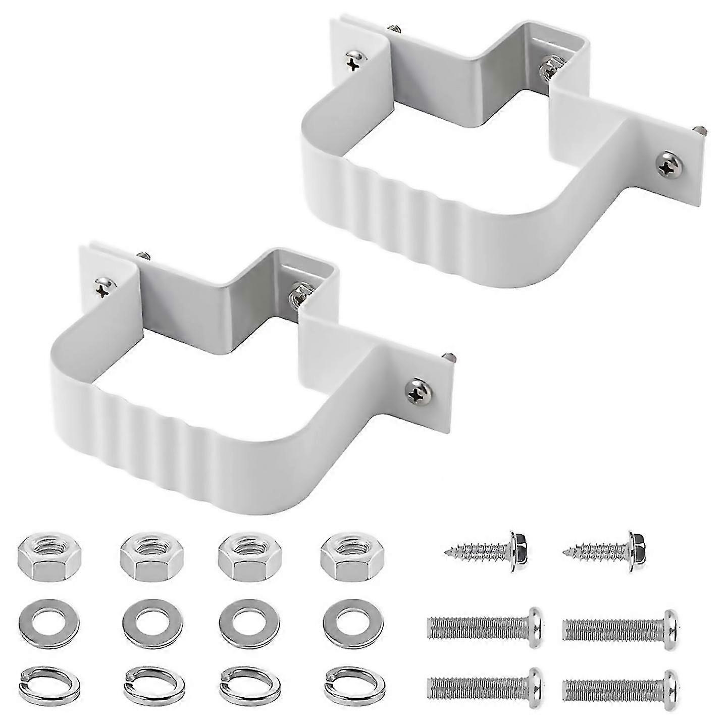 Für Fallrohrgurte 3x4 und Fallrohr-Wandhalterung 2 Set Weiß
