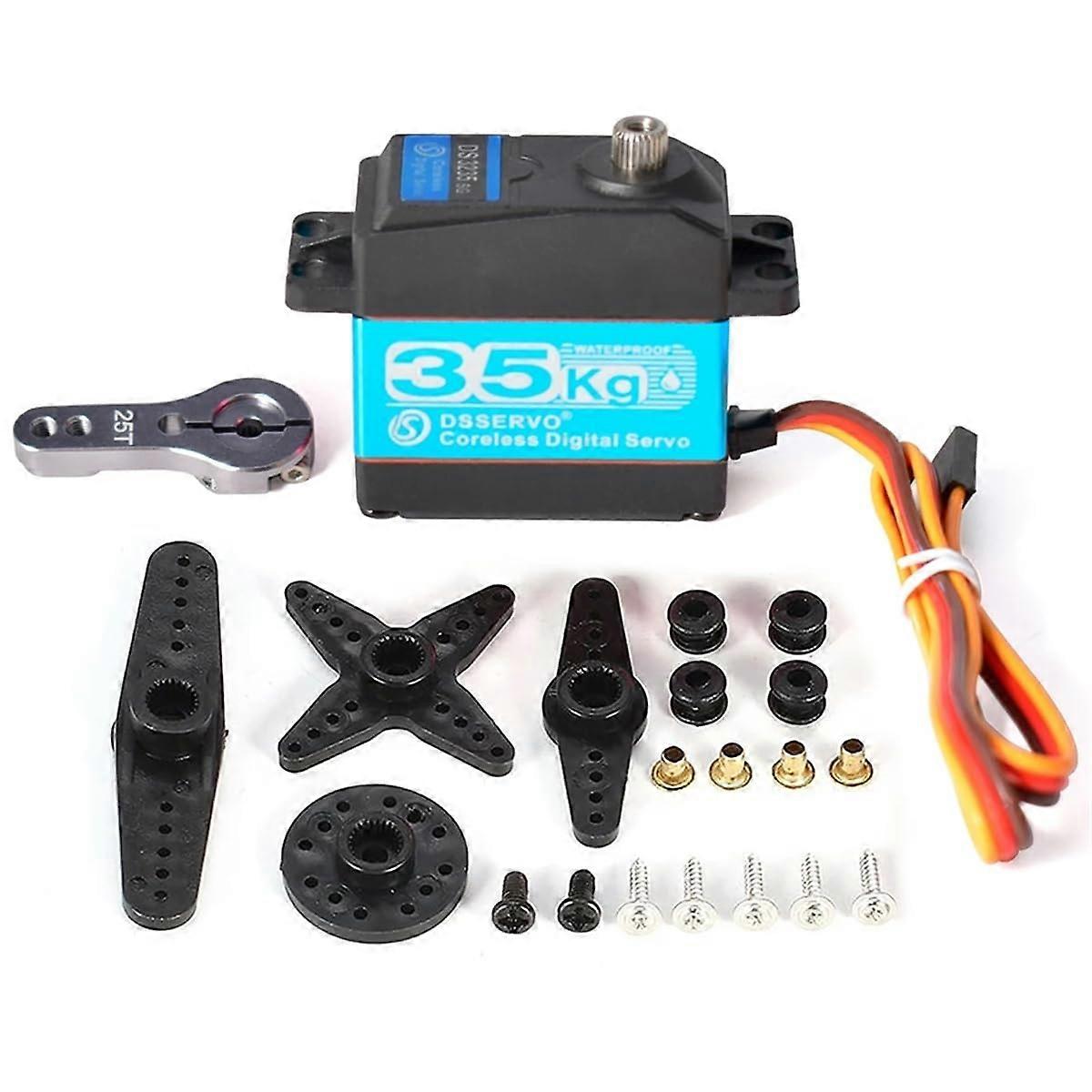 35kg Drehmoment wasserdichtes Edelstahlgetriebe Coreless Digital Servo