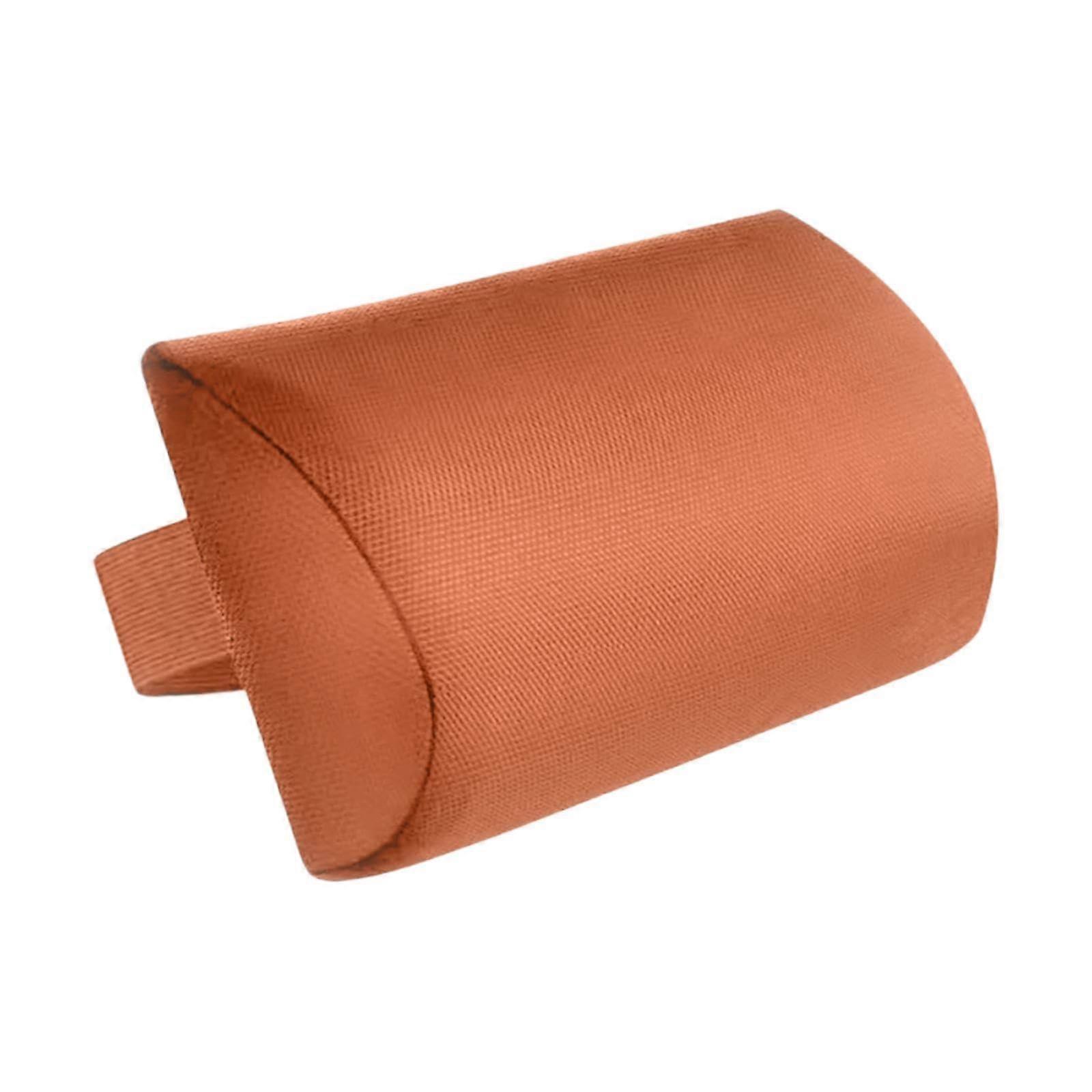 recliner Headrest Pillow Chaise Lounge Head Pillow Portable Compact with Strap for Pool Backyard Folding Chairs Office Patio, Orange Brown