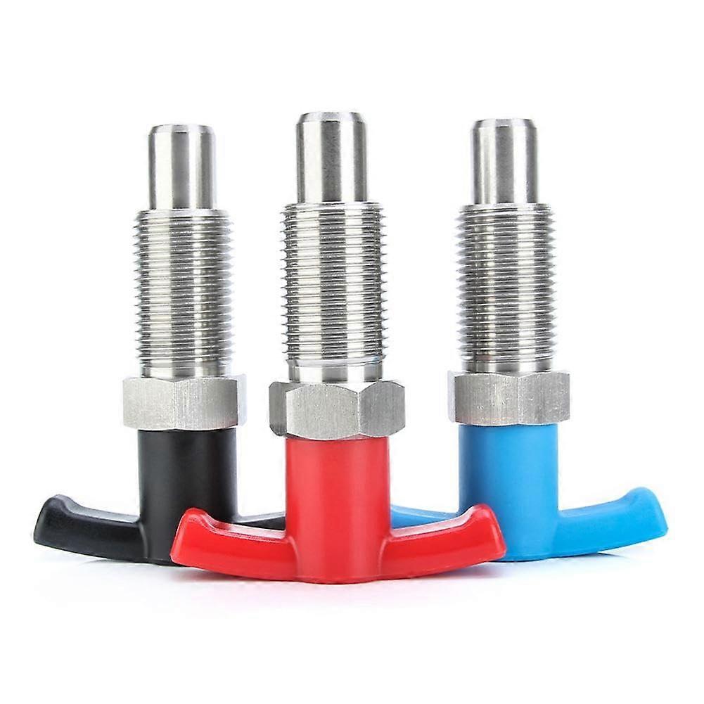 Vcn250-bk-m16-8-8 Plastic T-Handle, Retractable, Spring-Loaded, Fine-Thread Indicator Plunger (Style 8), Red