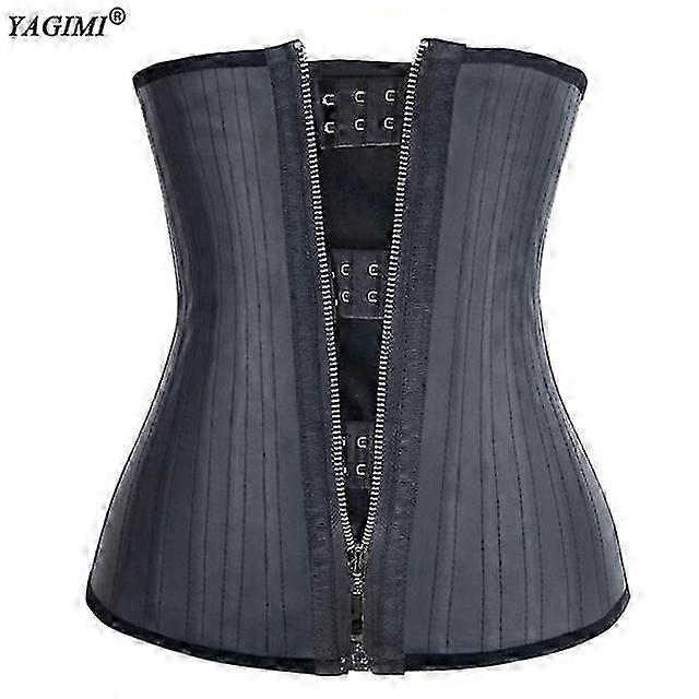 Yagimi Latex Waist Trainer Corset With 25 Steel Bones And Hook-Zip Design For Tummy Control And Sweat Reduction