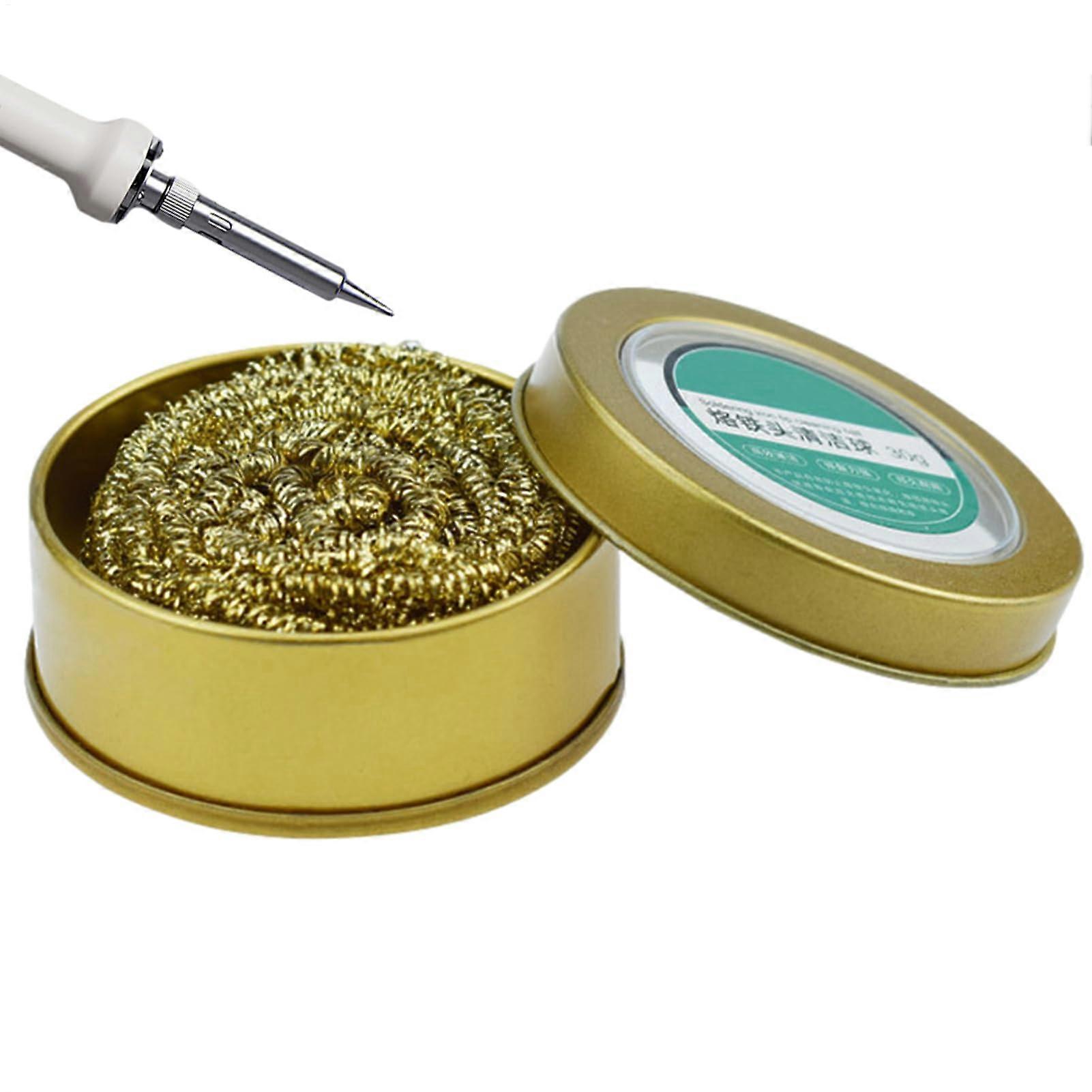 Solder Tip Cleaning Wire – Durable High-Temperature Resistant Cleaning Ball, Spiral Design for Effective Soldering Tip Maintenance