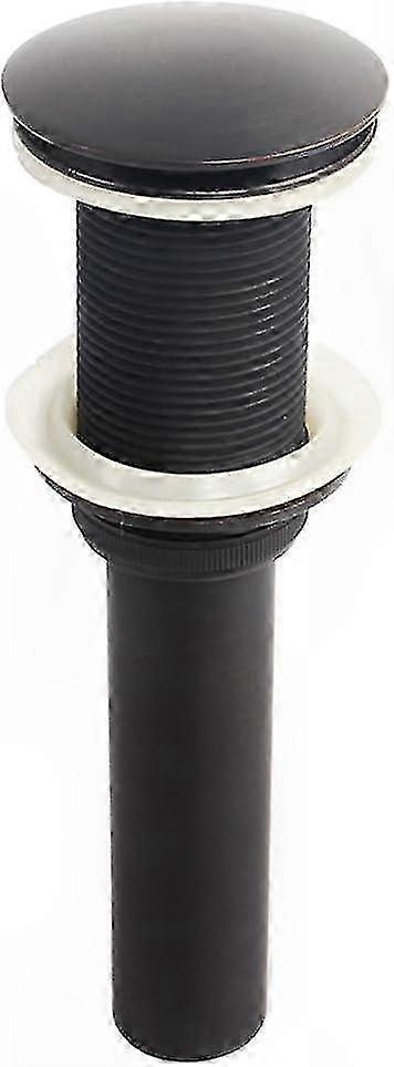 Black Single Slot Lavatory Faucet Drain Stopper with Click Clack Mechanism No Overflow Function