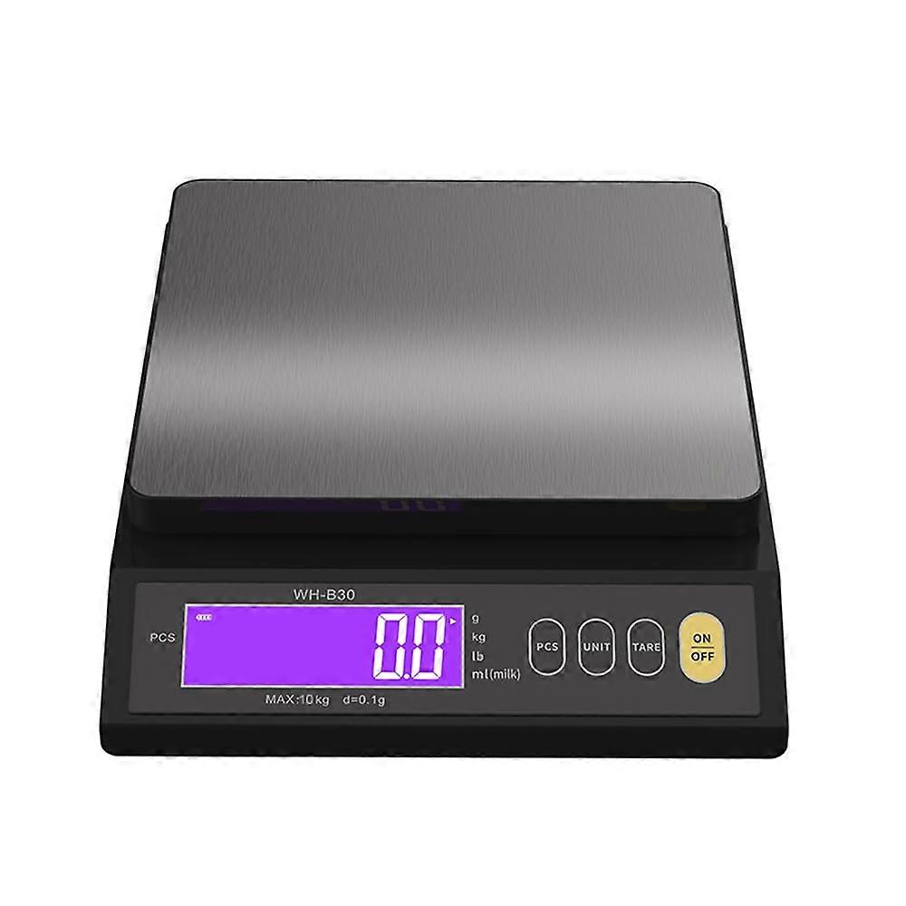 Kitchen Electronic Scale IP67 Waterproof Digital Scale with LCD (10kg 0.1g Black)