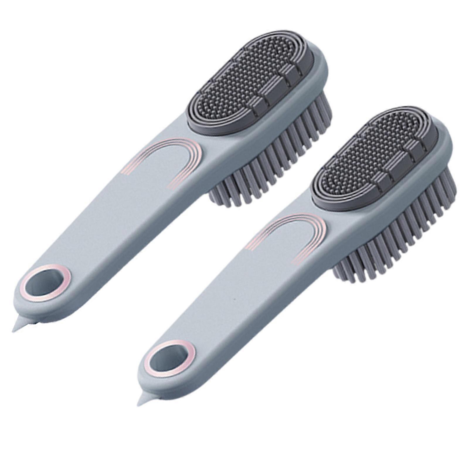 Plastic Shoe Brush With Very Soft Fibers Scratch Resistant Cleaning Solution For Daily Footwear Care Multicolor