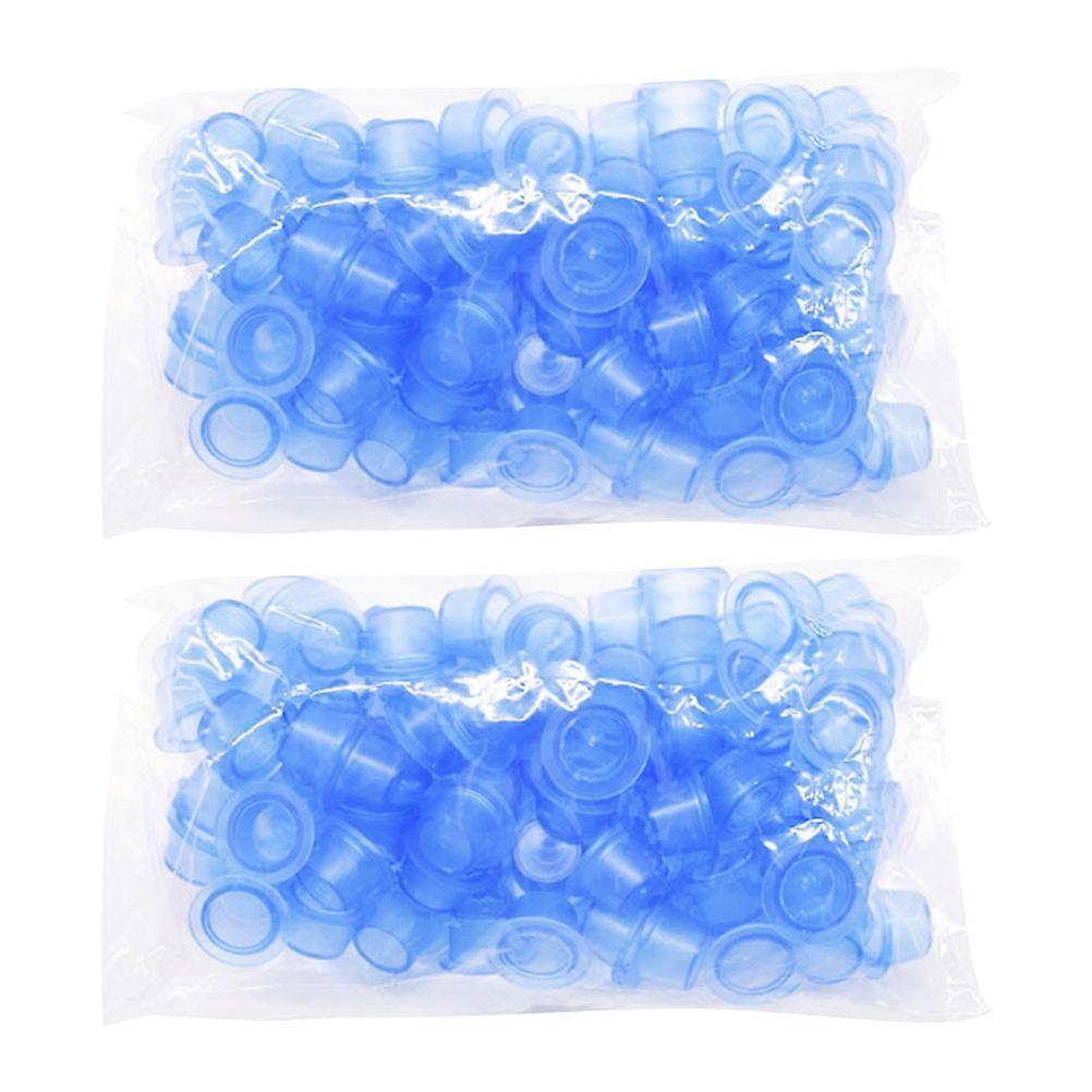 Blue Silicone Ink Cups for Professional Use 200Pcs Disposable