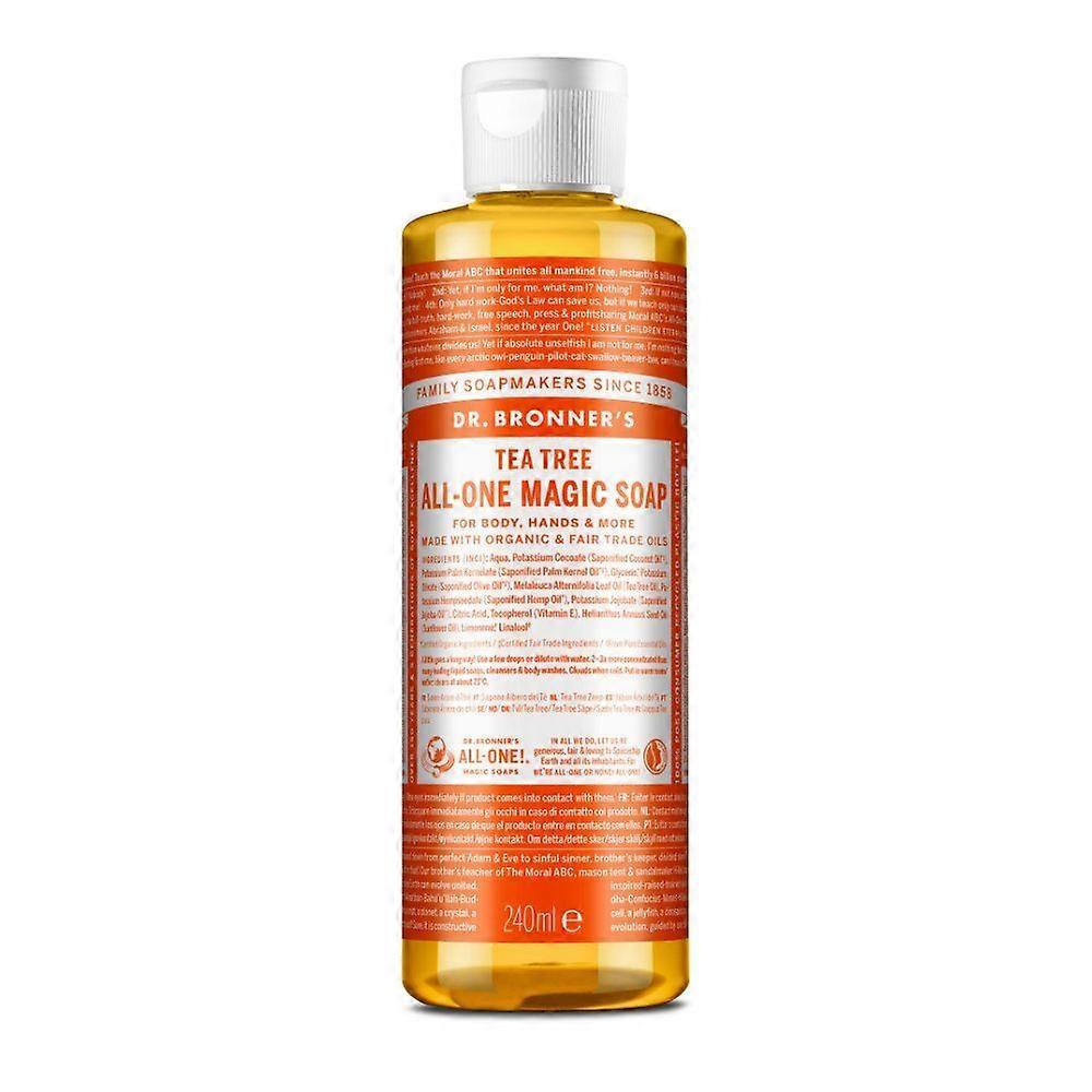 Dr Bronner Tea Tree All-One Magic Organic Soap 240ml - 4 Pack
